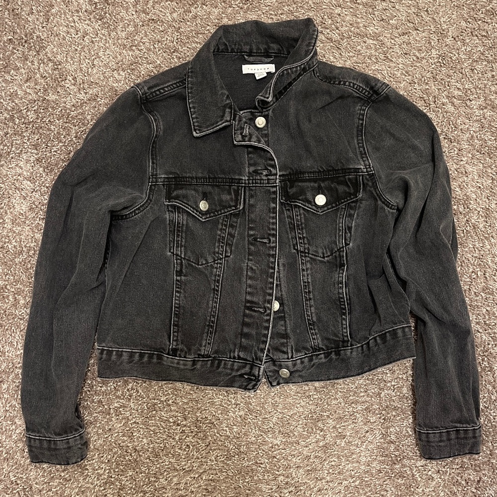 Black Topshop Jean Jacket - US 8
